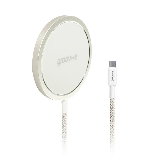  Groove Magnetic Wireless Charger 15W White (compatible with Magsafe) | GVMA141WE 