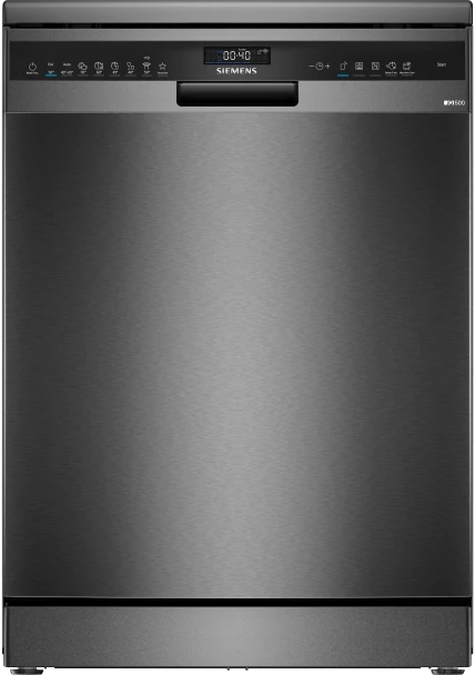 Siemens IQ500 Free-Standing Dishwasher 60cm - Brushed Black Steel | SN25EC13CE 