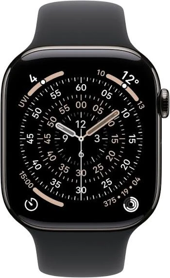 Apple Watch Series 11 GPS + Cellular 42mm Slate Titanium Case with Black Sport Band - M/L | MF8T4MP/A