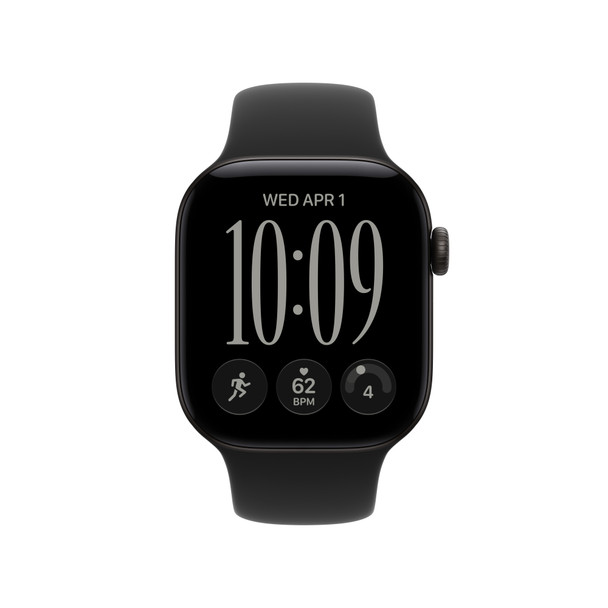 Apple Watch Series 12 GPS 42mm Black Aluminium Case with Black Sport Band - S/M | MJEA4MP/A