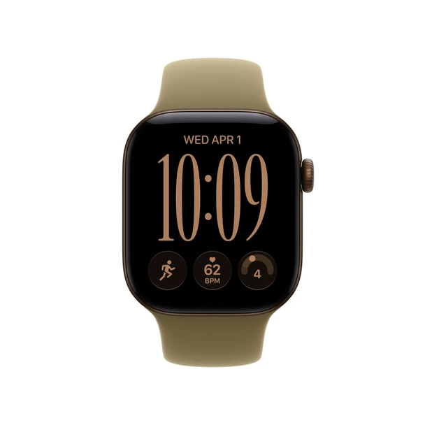 Apple Watch Series 12 GPS 42mm Dark Bronze Aluminium Case with Olive Sport Band - M/L | MJEG4MP/A