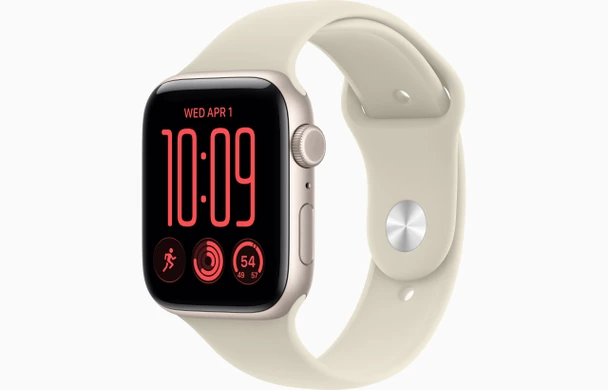  Apple Watch SE 3 GPS + Cellular 44mm Starlight Aluminium Case with Sand Sport Band - M/L | MJLN4MP/A 