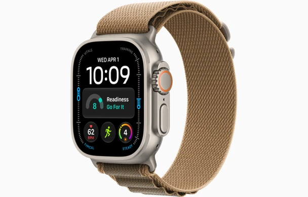  Apple Watch Ultra 4 GPS + Cellular 49mm Natural Titanium Case with Desert Alpine Loop - M | MJAF4DH/A 