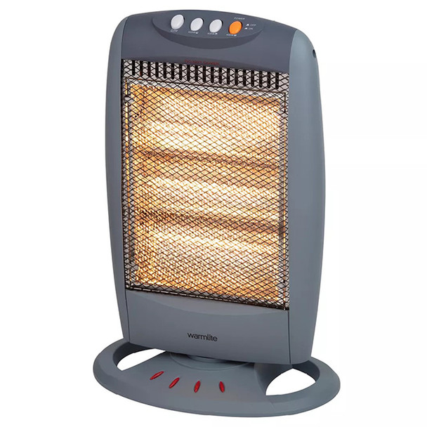 Warmlite WL42005 1200W Halogen Heater | Grey | WL42005