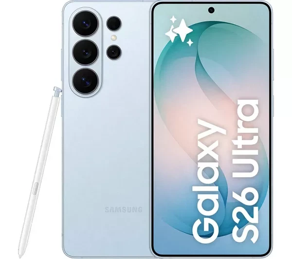 Samsung Galaxy S26 Ultra 5G 512GB – 6.9" QHD+ AMOLED | 200MP Quad Camera | Snapdragon 8 Elite Gen 5 | Sky Blue | SM-S948BLBGEUB