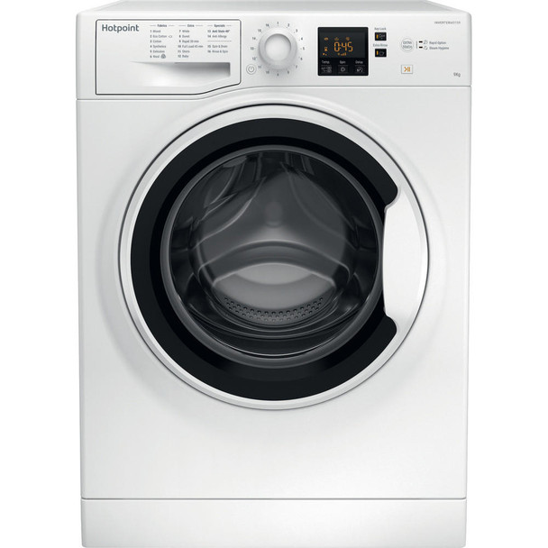 Hotpoint 9KG 1400 Spin Steam Hygiene Washing Machine or NSWA943CWWN