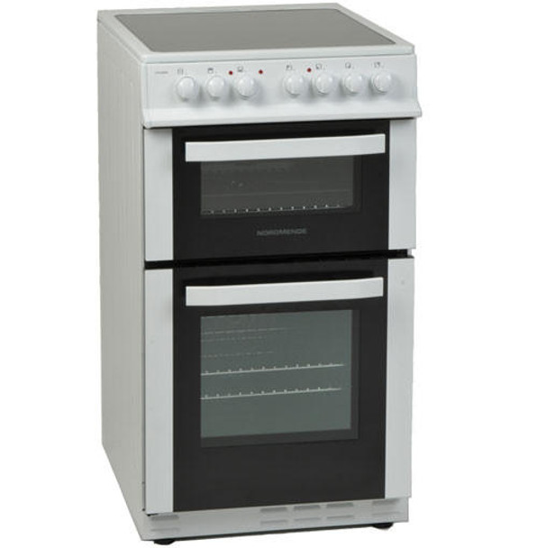 NordMende 50cm Ceramic Top Twin Cavity Electric Cooker | CTEC52WH