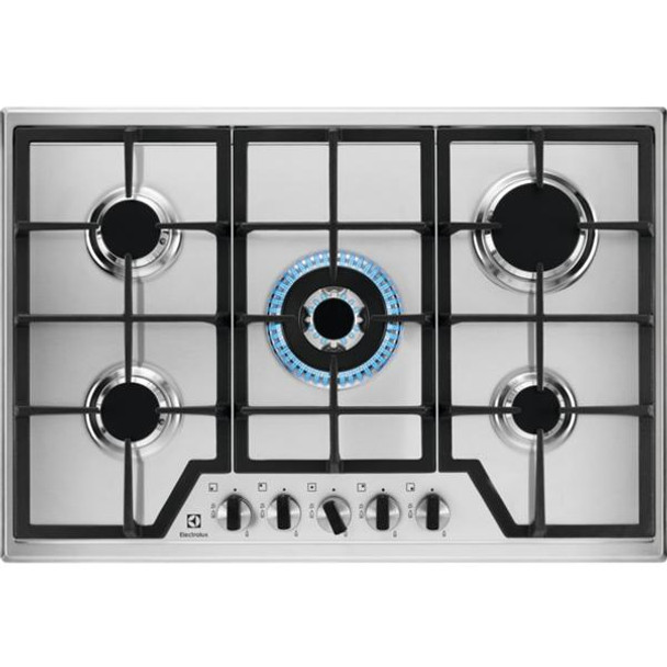 Electrolux 75cm 5 burner Gas Stainless Steel Hob or KGS7536X