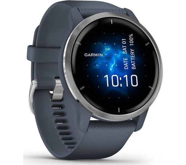 Garmin Venu Granite Blue/Silver Sports Watch or 010-02173-02