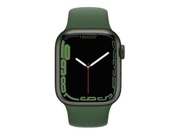 Apple Watch Series 7 GPS, 41mm Green Aluminium Case with Clover Sport Band or MKN03B/A
