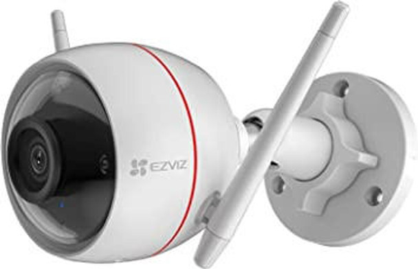 EZVIZ Full HD Outdoor Smart Security Cam, With Siren and Strobe Light, H.265, Colour Night Vision, Human Detection