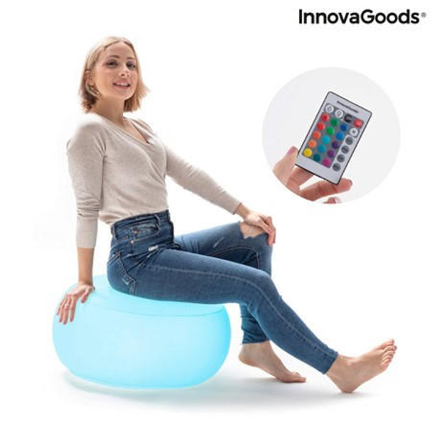 Innovagoods InnovaGoods Pulight Inflatable Seat with Multicolour LED and Remote Control or 822934