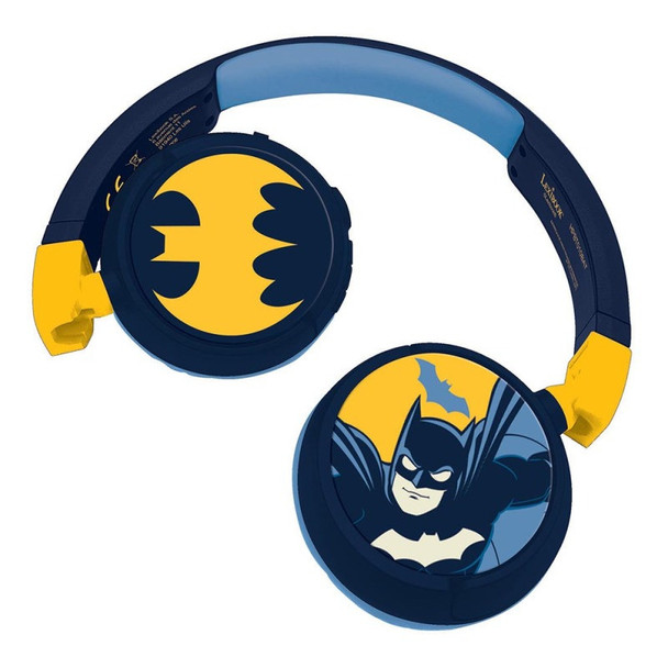  LexiBook Batman 2 in 1 Bluetooth and Wired Headphones with kids safe volume | PPHPBT010BAT 