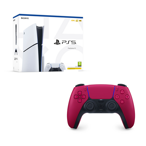 PlayStation 5 Slim Console and Cosmic Red DualSense Wireless Controller Bundle | PS5BUNDLE1RED