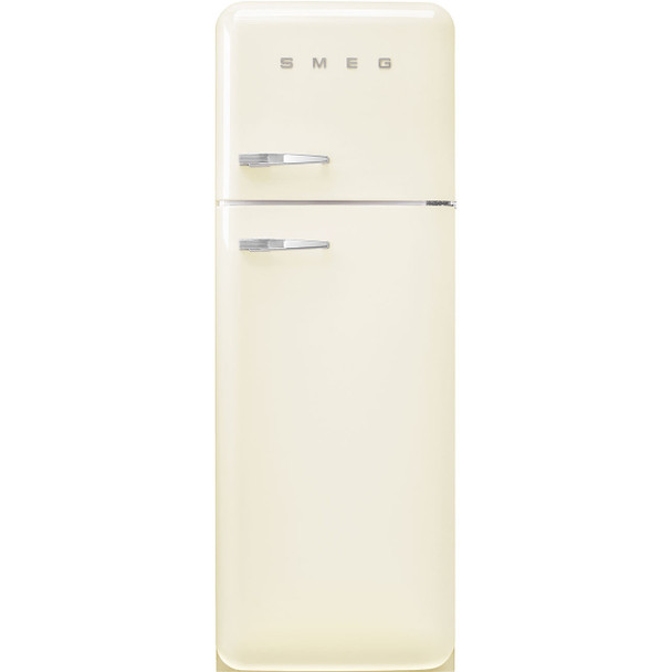 Smeg SMEG 60cm 50s Style Right Hand Hinge Freezer over Fridge Cream | FAB30RCR5UK 