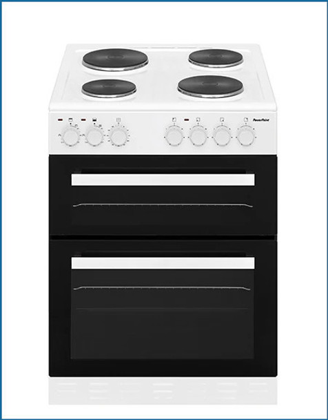  PowerPoint 60cm Double Cavity with Solid Top Hob White | P06E2S1W 
