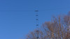 Photo showing both sides of antenna and ladder line in the air.