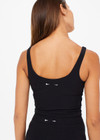 PEACHED TESS CROP - BLACK [USW021007]
