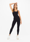 PEACHED TESS CROP - BLACK [USW021007]