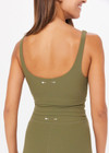 PEACHED TESS CROP - OLIVE [USW021007]