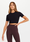 KIM CROP TEE - BLACK [USW323055]