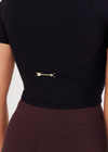 KIM CROP TEE - BLACK [USW323055]