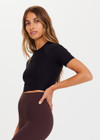 KIM CROP TEE - BLACK [USW323055]
