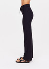 THE UPSIDE women's black Onyx Alina Pant is made from a recycled soft peached fabric with a brushed handfeel. This straight leg pant features a drawcord at the waist and moisture-wicking, breathable and quick-drying properties.