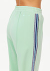 THE UPSIDE women's green Philosophy Jupiter Pant is made with soft lenzing fabric, for a regular fit. This mid-rise, wide leg pant features side pockets and an elastic waist.