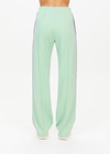 THE UPSIDE women's green Philosophy Jupiter Pant is made with soft lenzing fabric, for a regular fit. This mid-rise, wide leg pant features side pockets and an elastic waist.