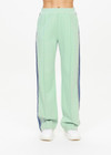 THE UPSIDE women's green Philosophy Jupiter Pant is made with soft lenzing fabric, for a regular fit. This mid-rise, wide leg pant features side pockets and an elastic waist.