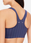 THE UPSIDE women's navy Wilde Jade Bra is designed for a soft and supportive fit. This full-coverage bra features an internal underbust elastic. Designed for yoga or pilates.
