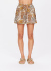 THE UPSIDE women's neutral paisley print Vadella Jordi Short is made from organic cotton.The shorts are a relaxed and lightweight fit while featuring an adjustable waistband with a drawcord and side seam pockets. Designed for recovery and relaxation.