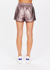 THE UPSIDE women's metallic Billie Run Short is a mid rise, lightweight short featuring an elasticated waistband, drawcord, side seam pockets. Lined with mesh.