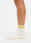 THE UPSIDE women's 3 Pack Grip Socks are anti slip grip socks with a soft terry sole and midi ankle height in 3 different colours.