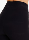 THE UPSIDE women's black Pegasus Farrow Split Pant is made from recycled peached. The mid rise pants features split flare hem. Designed for yoga and pilates.