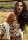 THE UPSIDE women's natural Luminary Lily Crochet Top is made from cotton. The crop top features scoop neck. Designed to wear over our ballet bras or bikini.