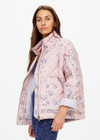 THE UPSIDE women's pink paisley Mascada Quilted Nicola Jacket is made from viscose blend. The oversized jacket features patch pockets. Designed for lifestyle wear.