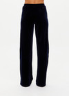 THE UPSIDE women's navy Monaco Freya Wide Leg Pant is a soft recycled velour fabric with side seam pockets and an elasticated waistband. The perfect travel pant.