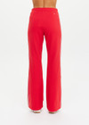 THE UPSIDE women's red Muse Flare Pant is designed for a mid to low rise fit with side seam pockets in a soft suiting fabrication. The perfect everyday or travel pant.