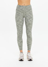 THE UPSIDE women's green Reversible 25inch Legging is designed for a soft & supportive fit in a recycled fabric and features embroidered arrow logo on back. Made for yoga & pilates.
