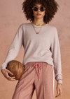 THE UPSIDE women's purple Gisella Wool Sweater is designed for a regular fit and features a embroidered arrow on back of neck. Made for lifestyle.