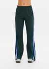 THE UPSIDE women’s green Lenzing viscose Maneki Petra Flare features hem splits and contrast knitted tape down the side seams. Made for lifestyle.