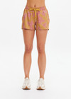 THE UPSIDE women's floral Fantasy Lucky Run Short is a true-to-size fit and features a inner short for full coverage, invisible zip pockets and a slightly curved hem. Ideal for running.
