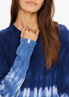 THE UPSIDE women's tie dye organic cotton Seeker Amana Long Sleeve Knit is designed for a regular fit and features a ribbed neckline. Made for lifestyle.