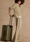 THE UPSIDE women's khaki recycled cotton Soho Tokio Wide Leg Pant is designed for a relaxed fit and features a soft encased elasticated waistband and wide leg. Made for lifestyle.