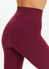 THE UPSIDE women's maroon recycled peached 25 Inch Legging is designed for a soft and supportive fit and features a mid-rise and moisture-wicking. Made for yoga and pilates.
