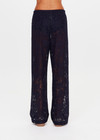 THE UPSIDE women's navy Halcyon Lace Charli Pant is designed for a low-rise straight leg fit with a fine drawcord through waist with elasticated back. Made for lifestyle.