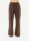 THE UPSIDE women's brown recycled cotton Soho Tokio Wide Leg Pant offers a high-rise with a wide leg design, elasticated waistband and front pockets in side seam. Made for lifestyle.