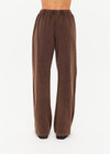 THE UPSIDE women's brown recycled cotton Soho Tokio Wide Leg Pant offers a high-rise with a wide leg design, elasticated waistband and front pockets in side seam. Made for lifestyle.
